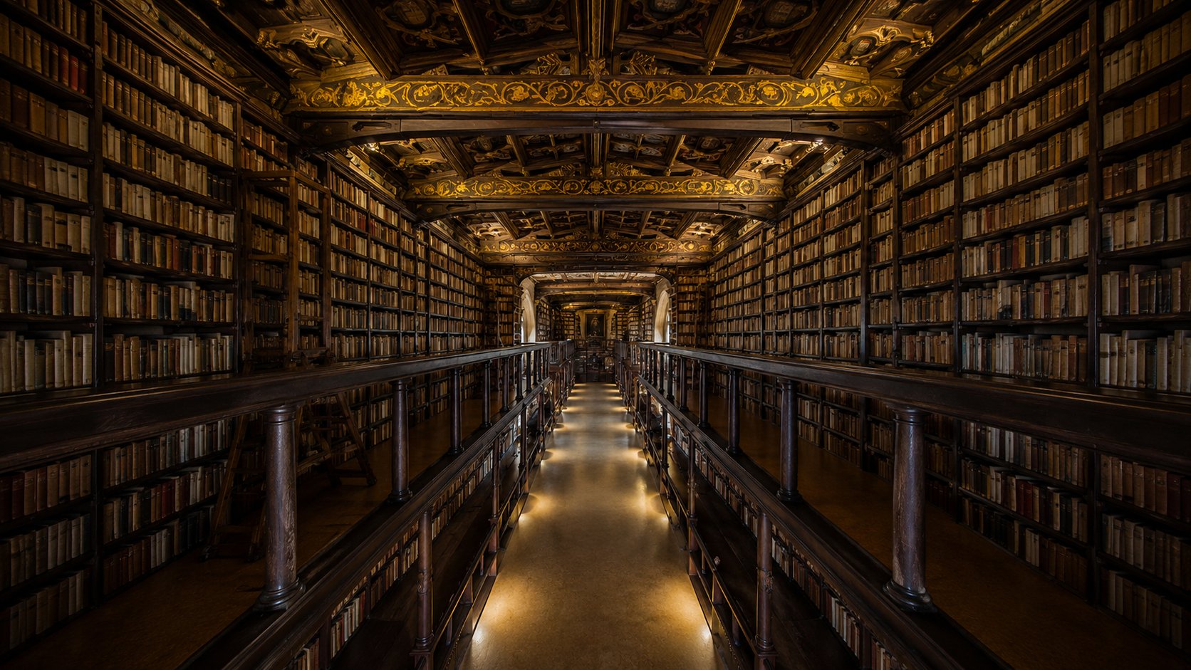 The interior of Duke Humfrey's Library at the Bodleian